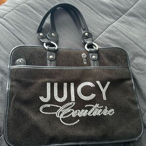 Vintage Juicy Couture Rhinestone Velour Computer Bag